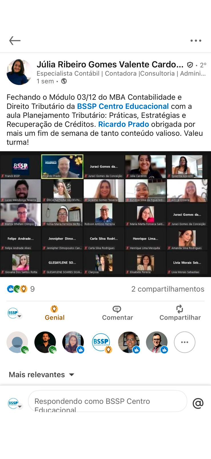 Depoimento publicado no LinkedIn (26)