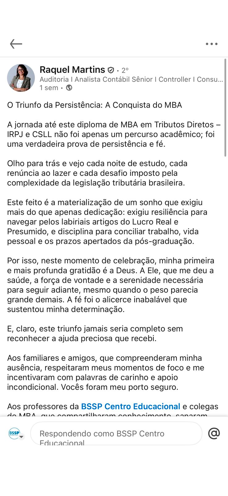 Depoimento publicado no LinkedIn (27)