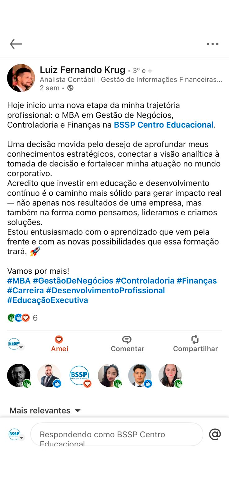 Depoimento publicado no LinkedIn (29)